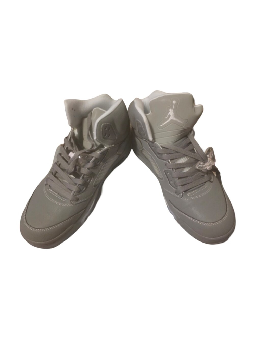 Jordan Men’s High-Top Sneakers in Gray and White Accents